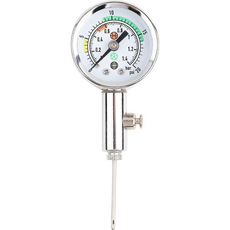 Manomètre pour ballon de football, mini baromètre à air comprimé, outil de test et de réglage de la pression. (1/4)