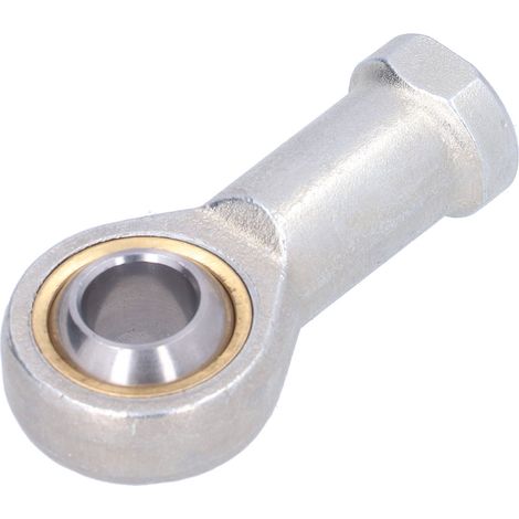 Douille à rotule SI12T/K filetée à gauche 16mm en acier carbone pour vérins hydrauliques et engins de travaux publics.