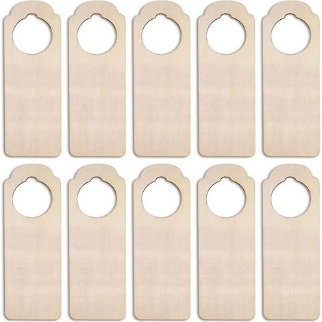 Lot de 20 supports de poignée de porte en bois brut à peindre, pour loisirs créatifs, décoration intérieure (maison, bureau, hôtel, commerce). (1/5)