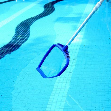 Épuisette de piscine robuste avec cadre en plastique, filet de nettoyage pour piscine, accessoires et fournitures de piscine (1/5)