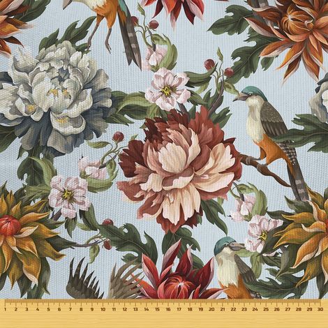 Tela decorativa para exteriores Oxford - Motivo de asteres otoñales I DR071 (1/5)