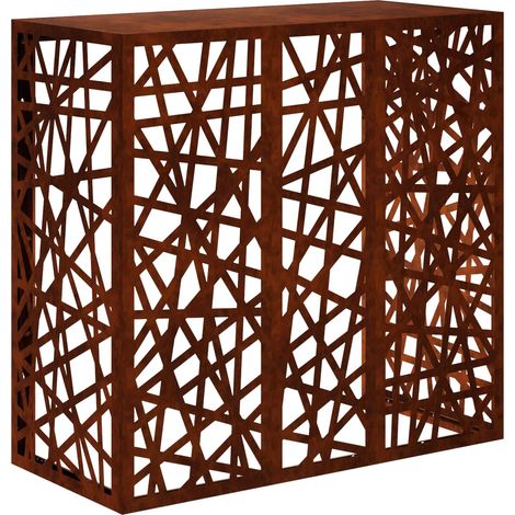 Air Conditioner Cover Rusty 110 x 50 x 105 cm Weathering Steel vidaXL