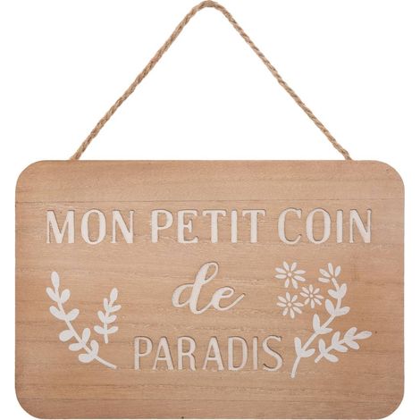 Cartello per porta in legno krystel 25x17cm - Atmosphera créateur d'intérieur (1/3)