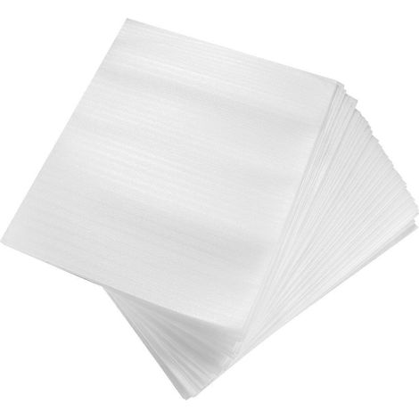 100 pochettes en coton perlé enduit d'EPE, résistantes aux chocs et aux rayures (15 x 20 cm)-20.00X15.00X0.50CM-White (1/2)