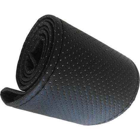 Handgenähter Lenkradbezug, Größe M, 38 cm (kein Muster verfügbar, wird derzeit hergestellt), schwarz. (1/5)