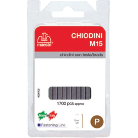 MAESTRI BLISTER CHIODINI M15 P/FISSATRICE 1700 PZ- MAESTRI- 1,0 confezione