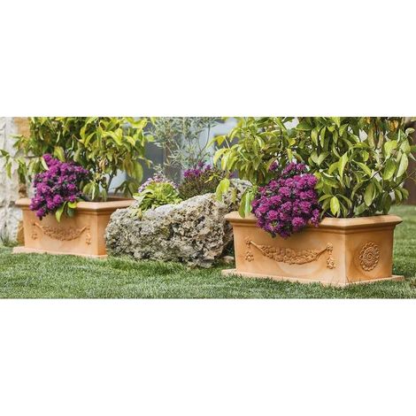 Fioriera in Polimero Monacis Festone Impruneta cm.80 (80X40X34h) (1/5)