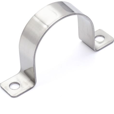 6 Pièces Colliers de Serrage 2 Trous collier durite essence Acier inoxydable 304 Colliers de Serrage en U pour Fixation de Tuyau Ø 50 mm (1/5)