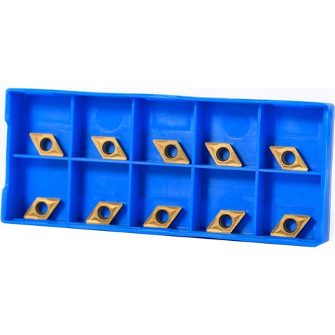 10 plaquettes de coupe en carbure CNC pour tour, avec coffret. (1/5)