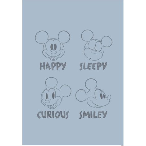 Poster d'art Mickey Blue Emotions 70x50 cm (1/2)