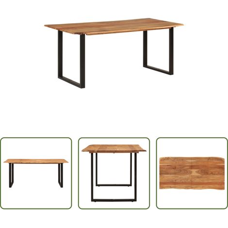 Akazienholz Esstisch - Esstisch 180×90×76 cm Massivholz Akazie (1/5)