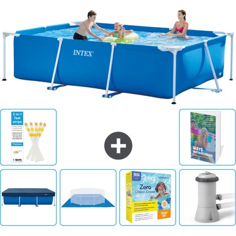 Rechteckiger Frame Pool - 300x200x75 cm - 7-teilig S24