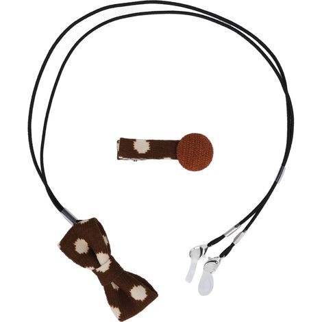 Porte-appareil auditif dégradé motif vache en nylon, fixation par anneau silicone et clip pratique (1/5)