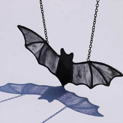Suncatcher - Bat - Stained Acrylic - Window Or Wall Hanging - For Home Venue Decoration - 2 Pieces (1/5)