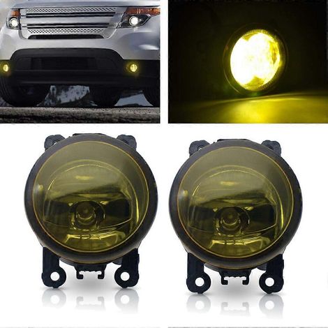 Lot de 2 ampoules H11 F4 pour feux antibrouillard avant de voiture, lentille jaune, compatibles avec les modèles Focus. (1/4)