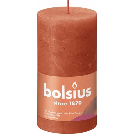 Bolsius Stompkaars Rustiek 13x6,8 cm Aards Oranje