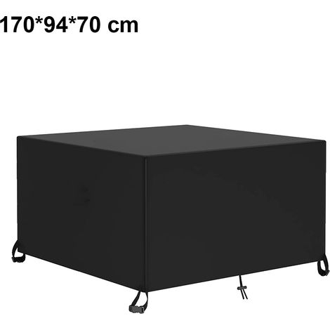 Housse Protection Mobilier Jardin - Polyester Oxford 210D - Imperméable UV Résistant Pluie Neige Poussière Vent - 213 x 132 x 72 cm (1/5)
