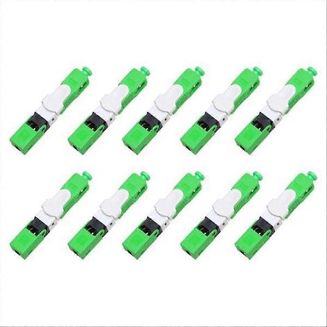 10 connecteurs rapides fibre optique monomode FTTH ESC250D SC/UPC, pour raccordement de réseau fibre optique (1/5)