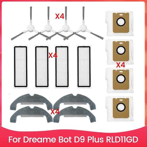 Pour Bot D9 Plus RLD11GD aspirateur robot nettoyeur brosse latérale filtre HEPA serpillière sacs à poussière accessoires (1/5)