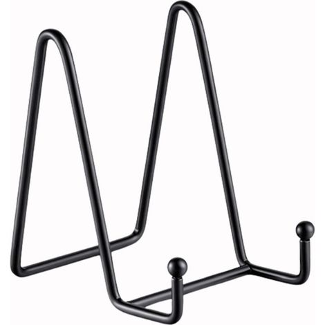 Support chevalet pour assiette décorative – Métal noir – Présentoir cadre photo – Utilisation durable pour art et livres (1/3)