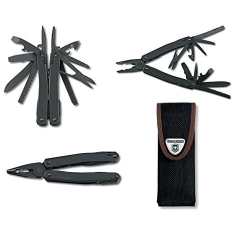 Victorinox SwissTool Spirit XBS, 25 funzioni (apribottiglie, forbici, lama), nero metallizzato (1/4)