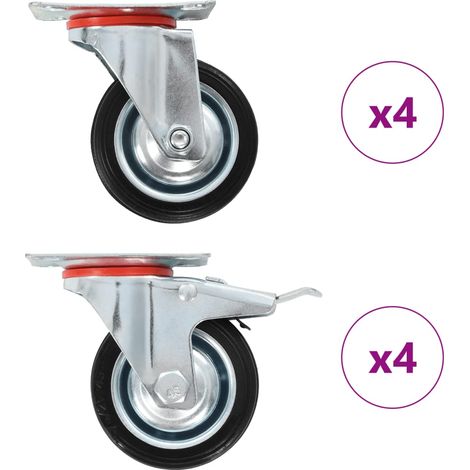 8 Stk. Lenkrollen 75 mm