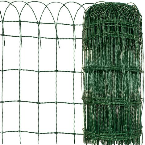 Casa Pura – Grillage souple vert 40 cm x 10 m – Maille 15 x 9 cm – Fil métallique revêtu – Pour délimitation étangs et enclos animaux