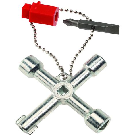 VIRAX Llave en cruz universal 6 encajes - Especial electricista - 261502