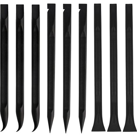 9 grattoirs multifonctionnels, grattoir plastique double extrémité, large et étroit, pour surfaces planes, interstices et fissures (1/5)