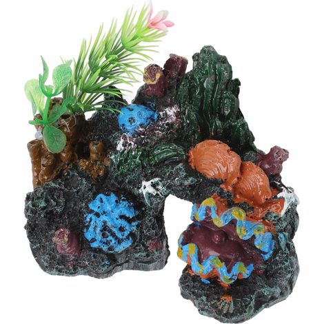 Korallenriff-Dekoration aus Kunstharz für Aquarien – Schutz und Versteck für Fische (1/5)