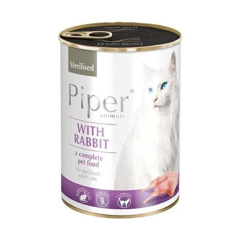 DOLINA NOTECI Piper RABBIT cibo umido per gatti sterilizzati 24x400g