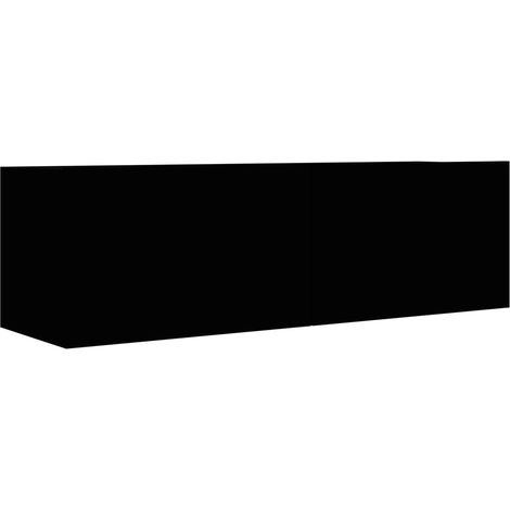 Mobile TV multimediale scaffale per televisione televisore buffet sala da pranzo soggiorno camera da letto 100 x 30 x 30 cm multistrato nero 020025434