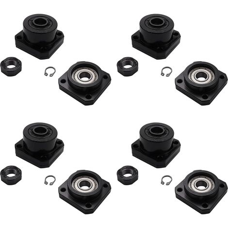 8x FK12 Support pour Vis Une Billes 1605 FK12 CôTé Fixe FF12 CôTé Flottant pour Pièces CNC Accessoires (1/5)
