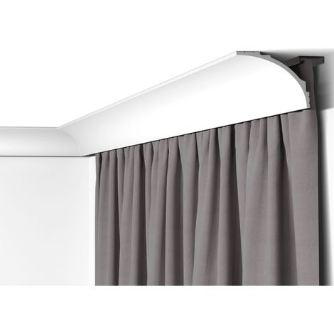 Eckleiste NMC IL18 WALLSTYL Noel Marquet Zierleiste Stuckleiste Indirekte Beleuchtung Zeitloses Klassisches Design grau 2 m (1/5)