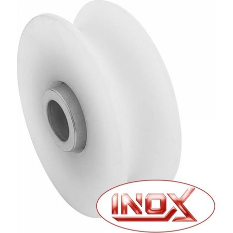 Estebro – Roue de portail sur roulement 20mm – Nylon + inox – Ø80mm – Charge max 655kg – Pour portes coulissantes