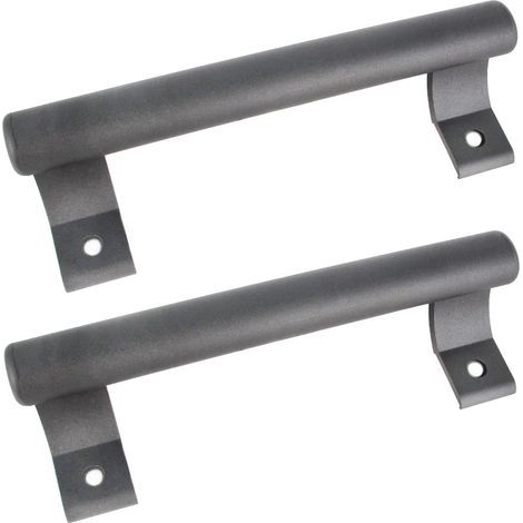 Manilla de aluminio de 200 mm para puerta corredera, manilla para puerta de cristal de balcón, manilla para muebles de baño, manilla metálica moderna (2 piezas, gris)