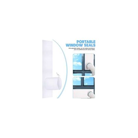 Joint d'étanchéité portable pour fenêtre de climatiseur – Protège du vent et de la poussière – Facile à installer et à retirer (1/4)