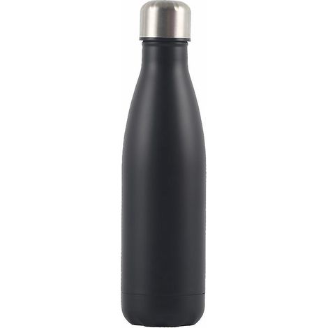 noir , Gourde Isotherme 500ml - Bouteille Isotherme 500ml - Gourde Metal Inox - Tanche - Rutilisable - Sans Bpa - Pour Boissons Chaudes Et Froides (1/5)