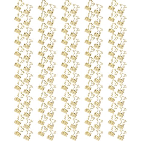 Lot de 100 pinces à papier en métal robuste, avec poignées en forme d'animaux mignons, pour documents, dossiers et vêtements. (1/5)