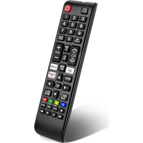 Télécommande universelle pour téléviseur Samsung avec Netflix, Prime Video Rakute TV, télécommandes Samsung pour Smart TV LED LCD UHD HDTV QLED 3D 4K 8K TV tous (télécommande Samsung TV) (1/5)