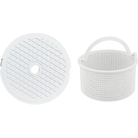 Lot de 2 paniers filtrants SPX1096CA et couvercle SPX1096B de rechange pour écumoires automatiques Hayward SP1098 SP1091ES SP1096 SP1097 Blanc (1/5)