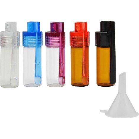 Lot de 5 pots à épices avec cuillères intégrées et mini-entonnoir - Petits flacons de rangement de 4,3 cm (1,7 po) pour le camping et les voyages (1/4)