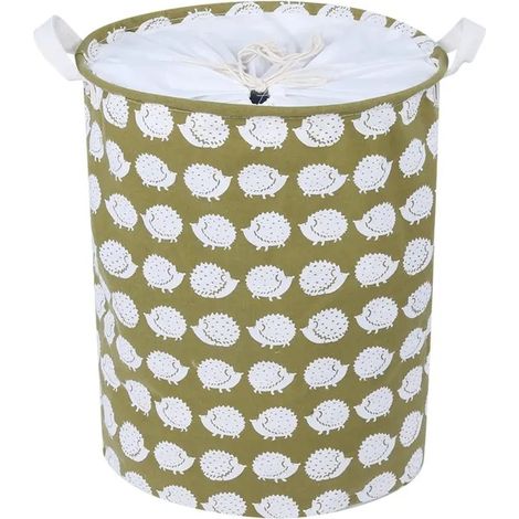 Panier à linge - Hérisson - Coton - Pliable - Imperméable - 34x34x40 cm (1/5)