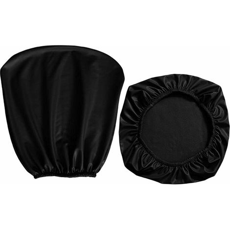 Green Mobility-Housse de chaise de bureau en PU housse de fauteuil extensible amovible chaise pivotante protecteur étanche à l'huile pour banquet maison, noir (1/5)