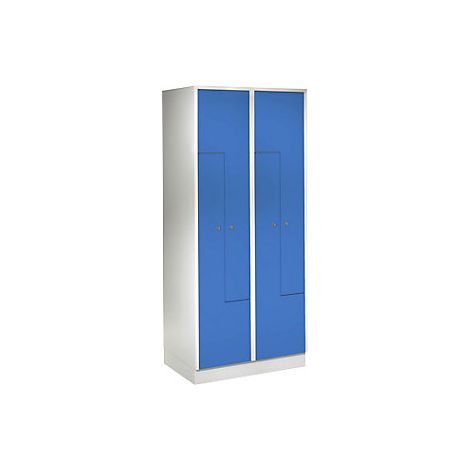 Taquilla en Z München  2 secciones  A 800 mm  puertas en azul