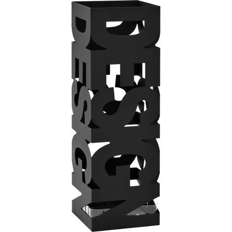 Porte-parapluie design en acier noir (1/5)