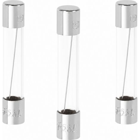 SICHERUNG GLAS FUS. RAP. DURCHMESSER 6MM-LÄNGE 32MM-15A-250V-3 STÜCK