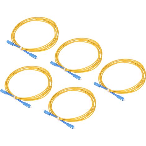 Câble de raccordement fibre optique monomode, 5 pièces, gaine LSZH sans halogène, cordon de brassage télécom grade, extension de fibre optique, 170 caractères max. (1/5)