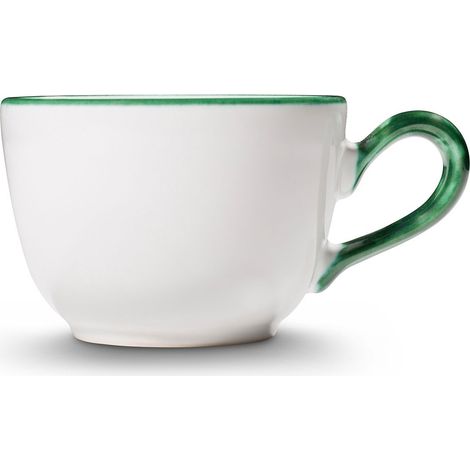 Gmundner Keramik Grüner Rand Kaffeetasse Cup 0,19 Liter