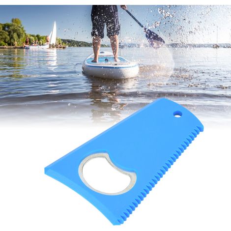 Grattoir à Cire de Surf Portable - Peigne Nettoyant Bleu pour Planche (1/4)